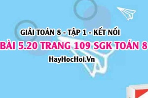 Giải bài 5.20 trang 109 Toán 8 Tập 1 SGK Kết nối tri thức
